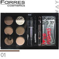 Farres — Набір тіней для брів 6-кв. Brow Palette Love Naked Тон 01