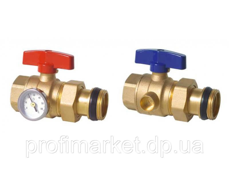 Кульові крани FHF-BV, DN 25, для під'єднання до колектора, 2 шт. Danfoss