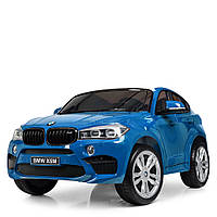 Двухместный детский электромобиль Джип JJ 2168 EBLRS-4, BMW X6M, синий лак