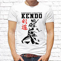 Чоловіча футболка з принтом "Contact fighter kendo" Push IT