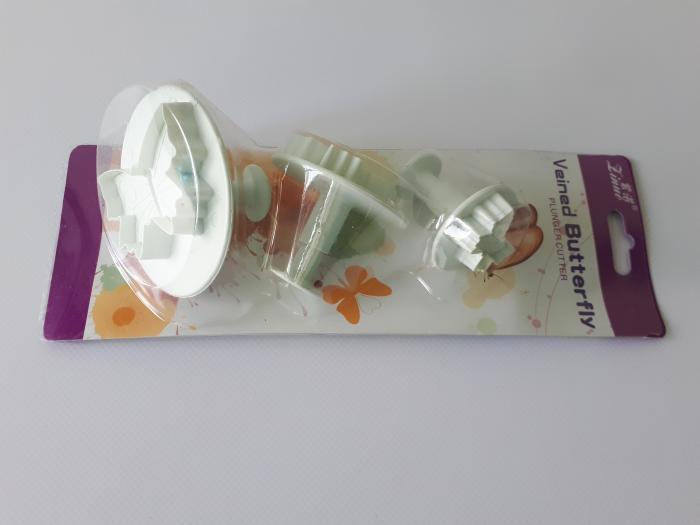 Наборы кондитерских плунжеров для мастики и печенья пластиковый Бабочка 3 штуки - фото 4 - id-p438597685