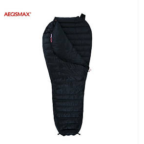 Пуховий спальний мішок Aegismax NANO +10°C +5°C  Regular 180 см Black