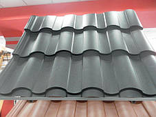 Металочерепиця 0,5 мм Валенсія Сталекс RAL- 8017 Німеччина (Коричневий мат), фото 2