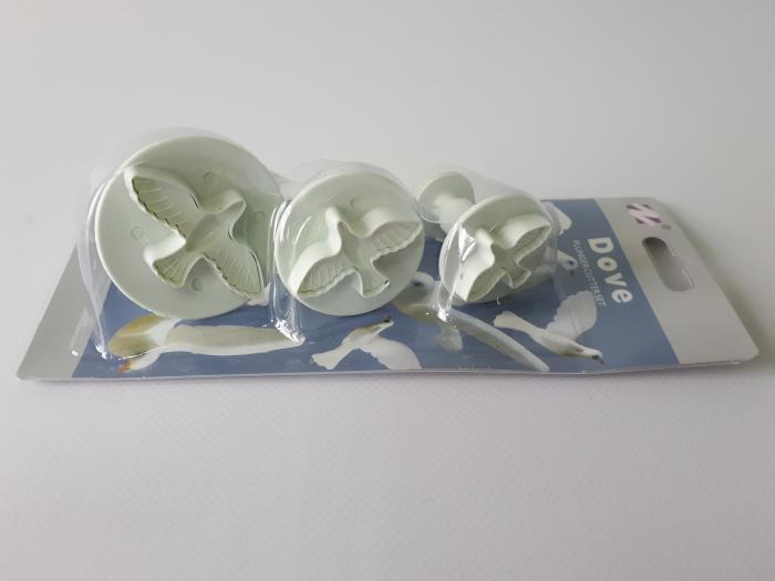 Наборы кондитерских плунжеров для мастики и печенья пластиковый Голуби 3 штуки - фото 4 - id-p438597671