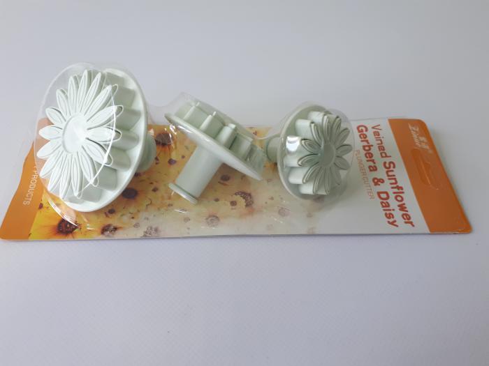 Наборы кондитерских плунжеров для мастики и печенья пластиковый Гербера 3 штуки - фото 4 - id-p438597651