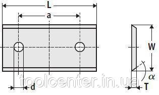 Ніж твердосплавний для дерева HW: 50x12x1,5mm KCR08, фото 3