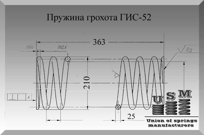 Изготовление пружин. Пружина грохота 1060701009 - фото 6 - id-p1017657572