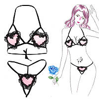 Эротический кружевной наряд. Женское эротическое белье. Сексуальный комплект для женщин FD1