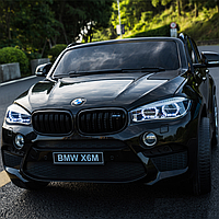 Двухместный детский электромобиль Джип JJ 2168 EBLR-2, BMW X6M, черный