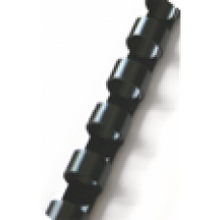 Пружини для палітурки пластикові Ф12 мм, чорні, 100 штук (зшиває до 100 аркушів)