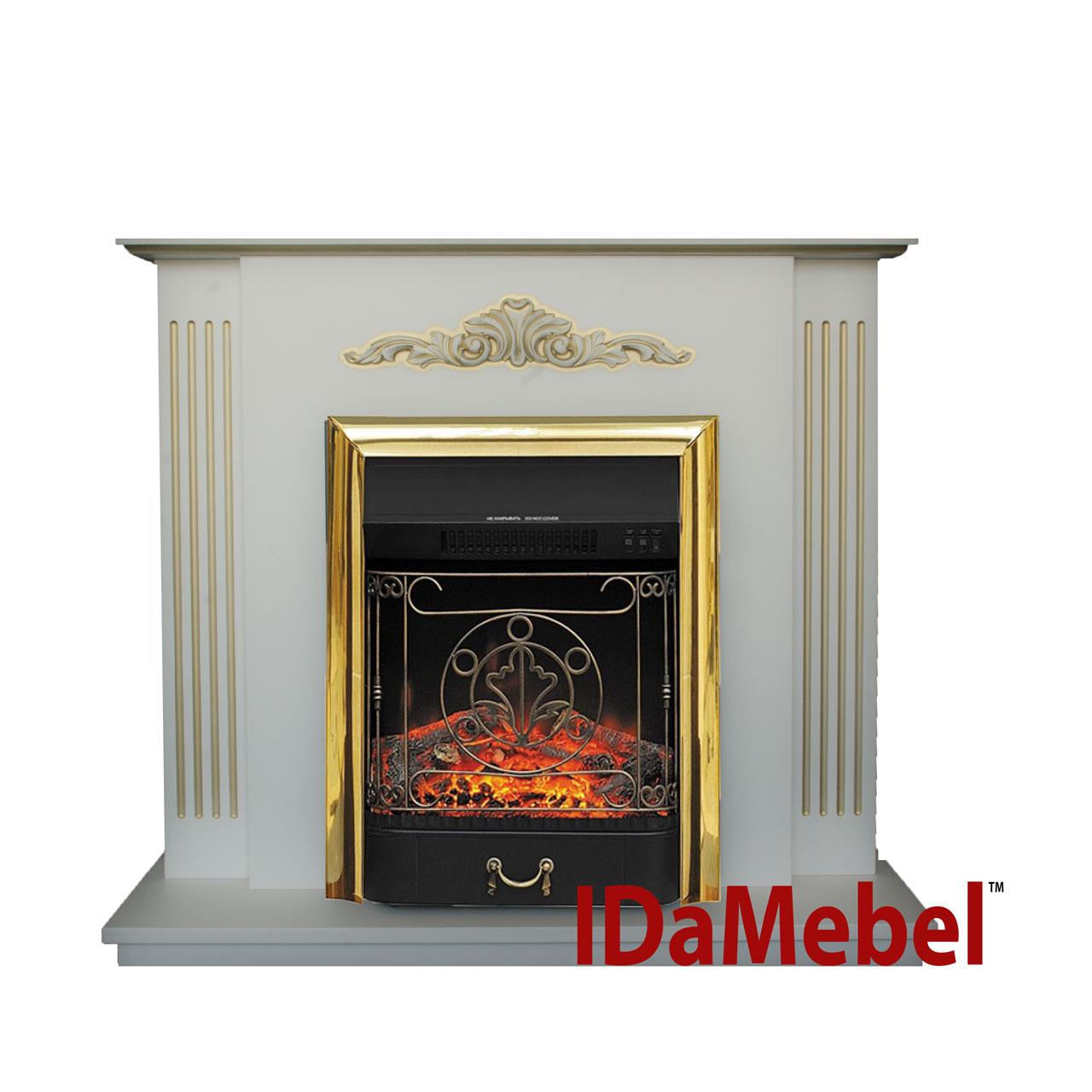 Електрокамін з порталом ROYAL FLAME IdaMebel Catarina Gold (камінокомплект)