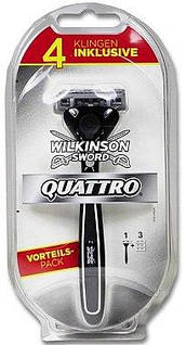 Станок для гоління Wilkinson Sword Quattro Titanium 4 картриджа W0116