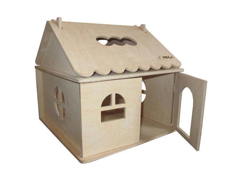 Дерев'яний будиночок HEGA для розфарбовування ляльковий ігровий для барбі лол, фото 1