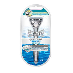 Станок для гоління Wilkinson Sword Quattro Titanium Sensitive 1 картридж W0089