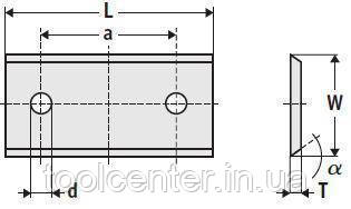 Бланкета HW: 50x16,5х1,5mm KCR08; 2 відлуння фаска, фото 3