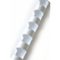 Пружини для палітурки пластикові Ф16 мм, білі, 100 штук (зшиває до 140 аркушів)
