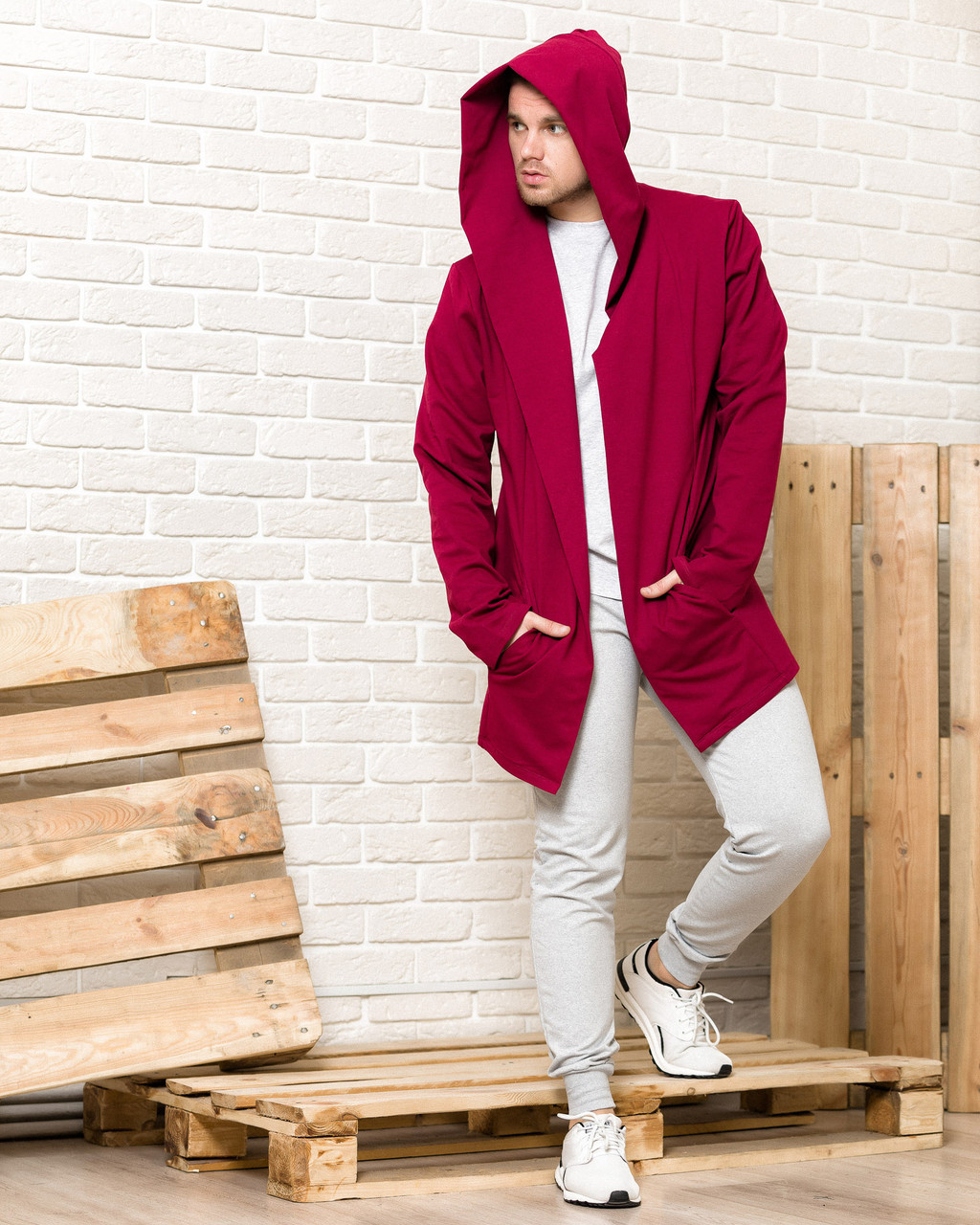 Купить Белая мантия унисекс, молодежный мужской кардиган с капюшоном ...