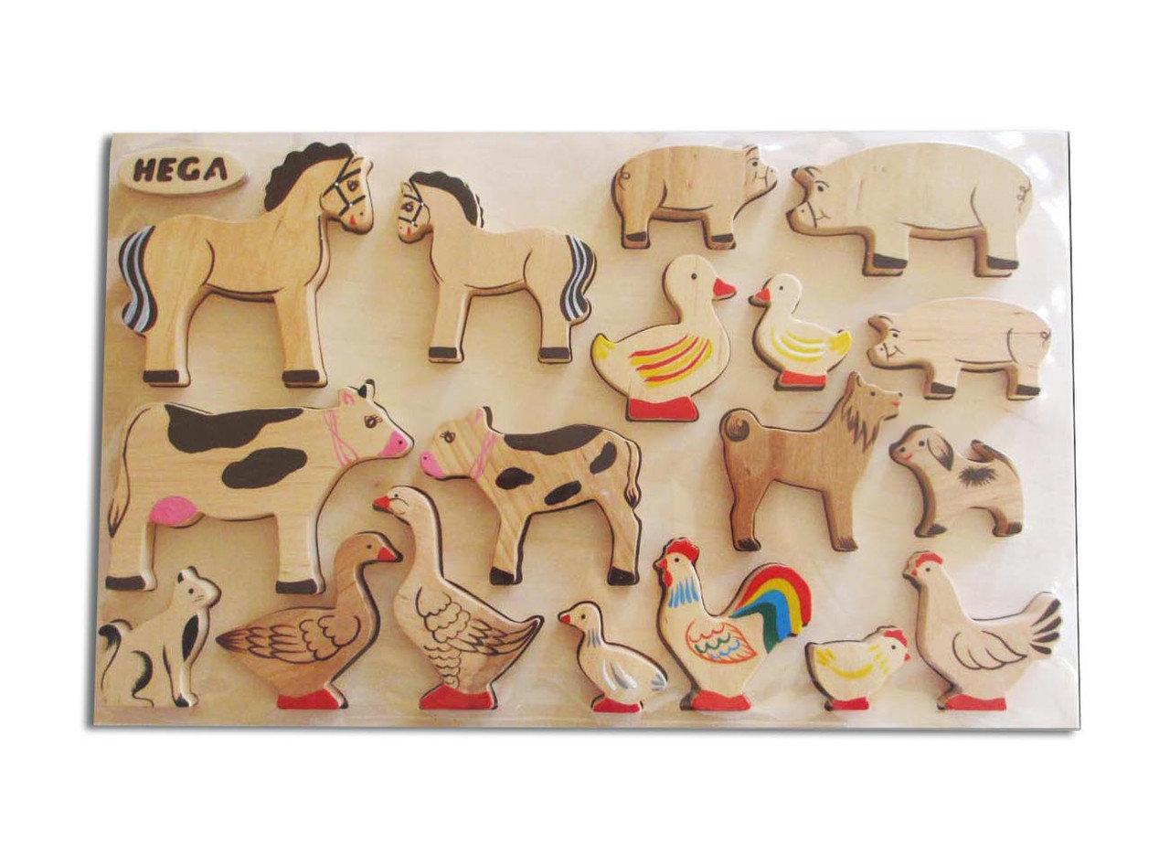 Розвивальна гра  для комплексного розвитку  "Свiйськi тварини" натуральний