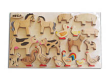 Розвивальна гра  для комплексного розвитку  "Свiйськi тварини" натуральний