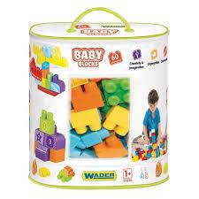 Конструктор Wader Baby Blocks Мої перші кубики 60 елементів в сумці 41410