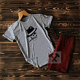Cпортивні чоловічі шорти та футболка з черепом/ Літні комплекти для чоловіків, фото 10