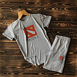 Cпортивні чоловічі сірі шорти та футболка Dota (Дота)/ Літні комплекти для чоловіків, фото 9