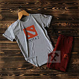 Cпортивні чоловічі сірі шорти та футболка Dota (Дота)/ Літні комплекти для чоловіків, фото 10