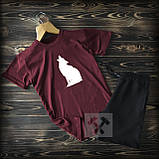 Cпортивні чоловічі шорти та футболка з Вовком/ Літні комплекти для чоловіків, фото 3