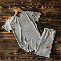 Cпортивные Мужские шорты и футболка Reebok (Рибок) / Летние комплекты для мужчин