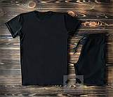 Чоловіча чорна футболка та чоловічі чорні шорти/ Літні комплекти для чоловіків