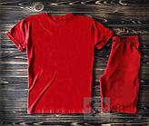Чоловіча червона футболка та чоловічі червоні шорти/ Літні комплекти для чоловіків