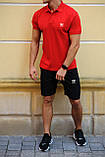 Чоловічий літній комплект шорти та футболка поло Adidas (Адідас), фото 3