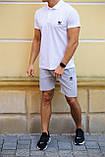 Чоловічий літній комплект шорти та футболка поло Adidas (Адідас), фото 9