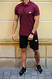 Чоловічий літній комплект шорти та футболка поло New Balance (819 Баланс, Нью Беланс, Нью Беланс, Нью Беланс), фото 5