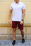 Чоловічі шорти з лампасами та футболка поло Nike (Найк), фото 6