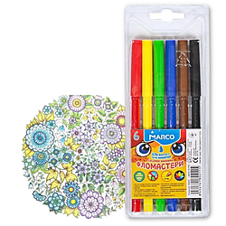 Фломастери Marco 6 кольорів