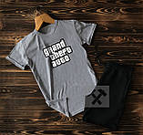 Cпортивні чоловічі шорти та футболка GTA (grand theft auto, гра 5) / Літні комплекти для чоловіків, фото 7