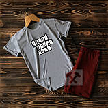 Cпортивні чоловічі шорти та футболка GTA (grand theft auto, гра 5) / Літні комплекти для чоловіків, фото 8
