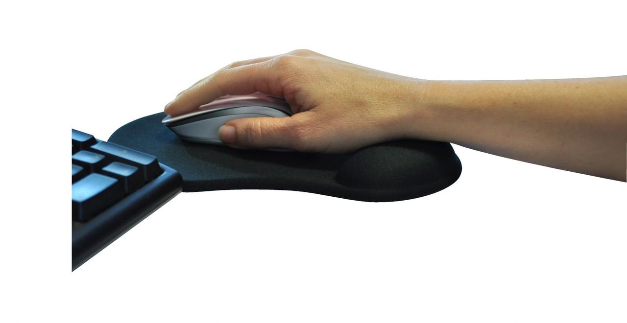 DESQ 1420 - Килимок для миші з гелевою опорою для запястя, чорний, фото 1