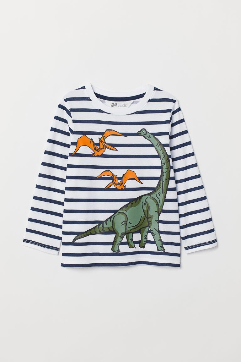 Реглан білий смужка Динозаври H&M р.134/140, фото 1