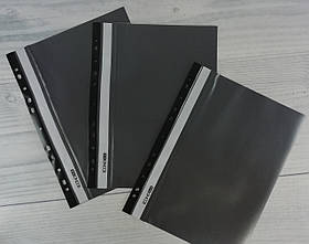 Папка Швидкозшивач Звичайний А4 чорний Е31508-01 з перфорацією Economix