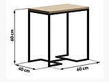 Приставний столик лофт 60*40*60 см. "Ухань" LNK, фото 2