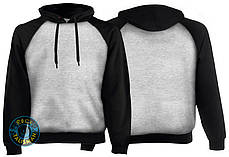 Толстовка Худі реглагн з капюшоном світло-сіра