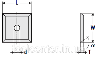 Ніж твердий для кукурудзи HW: 14x14x2,0m KCR08, фото 2