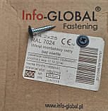 Саморізи 4,2*25 RAL7024 (сірий), фото 6