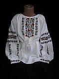Блуза з вишивкою "Іринка" дівчинці, 100% бавовна, 6-8 років, фото 10