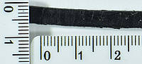 Шнур кожа плоский (5мм) черн уп=100м