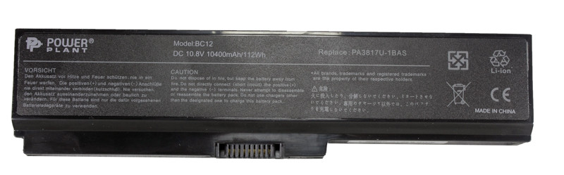 Акумулятор PowerPlant для ноутбуків TOSHIBA Satellite L750 (PA3817U-1BAS) 10.8 V 10400mAh, фото 1