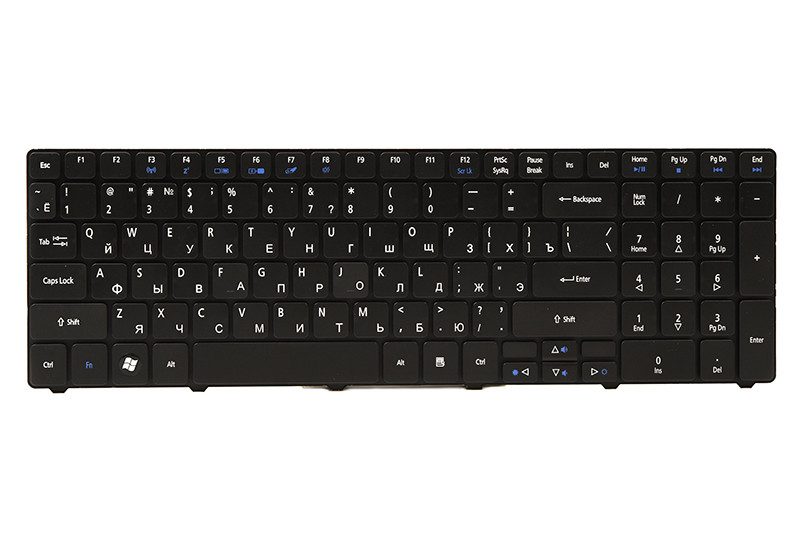 Клавіатура для ноутбука ACER Aspire 5810 чорний, чорний кадр, фото 1