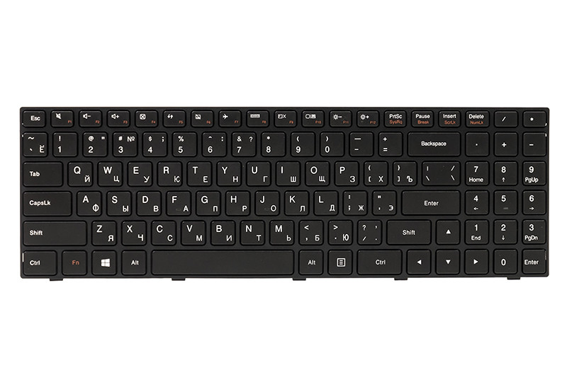 Клавіатура для ноутбука IBM/LENOVO IdeaPad 100-15IBY чорний, чорний кадр, фото 1